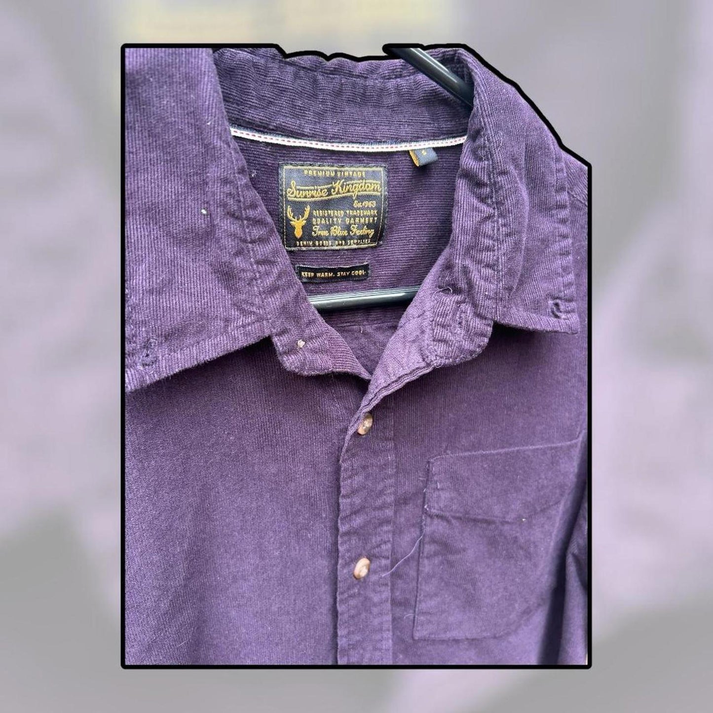 π Upcycled Sunrise Kingdom Mushroom Corduroy Shirt π