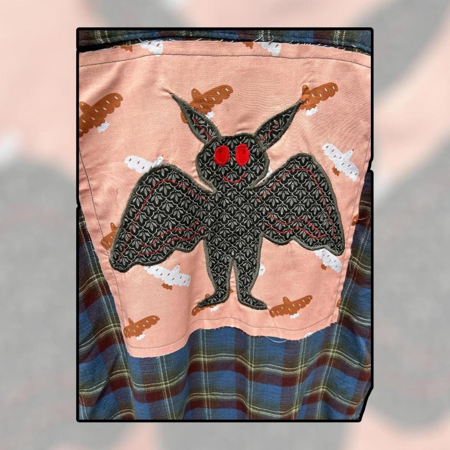 ๐๏ธโ๐จ๏ธ Upcycled Wrangler Mothman Flannel ๐๏ธโ๐จ๏ธ