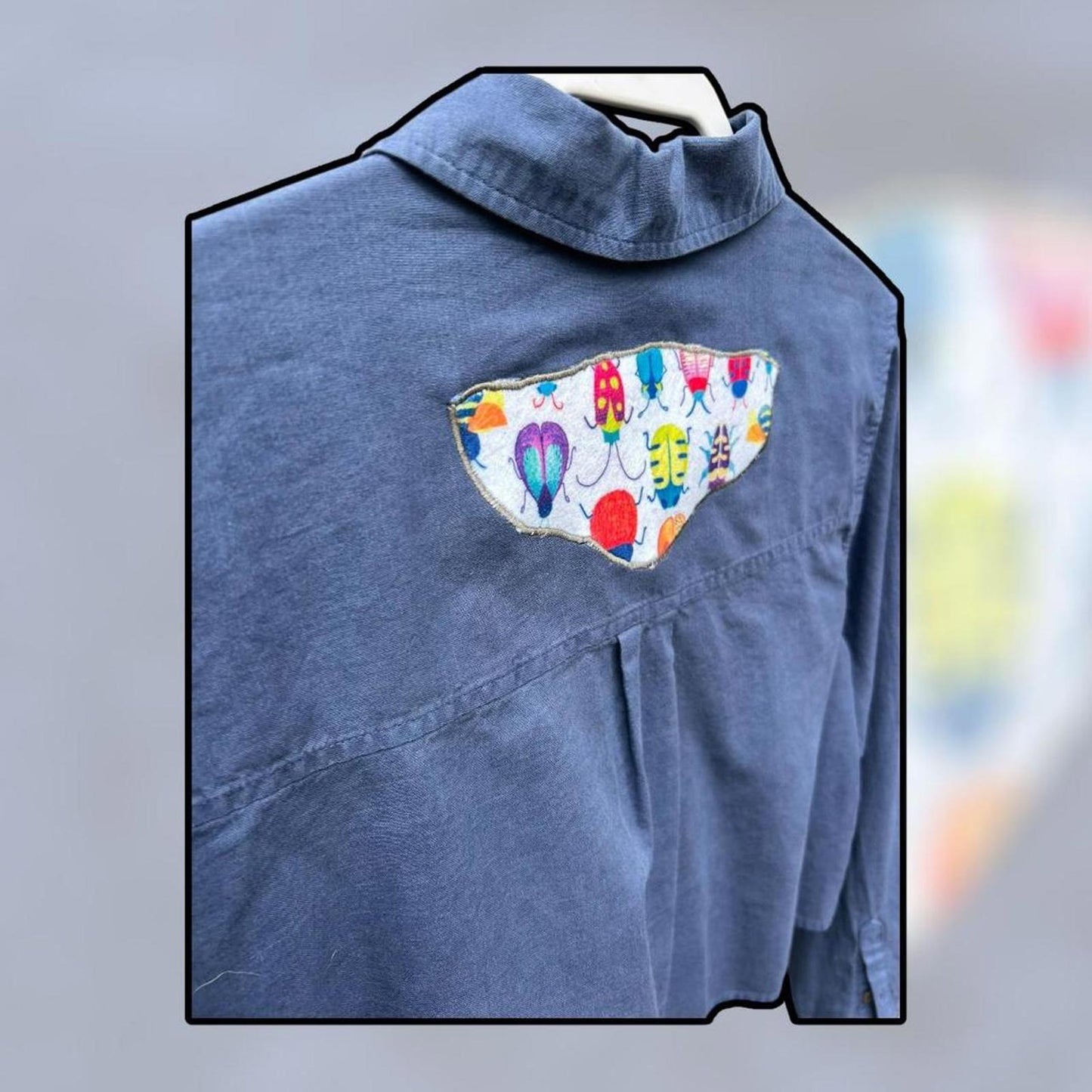 π Upcycled Blue Beetle Crop Top π