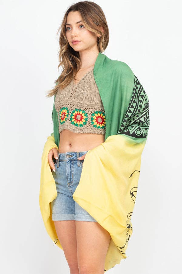 Rasta Cocoon Wrap: Lion Judah / One Size