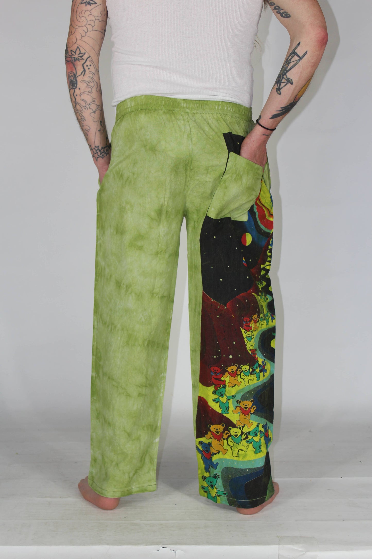Psychedelic Journey Pants: Olive / XXL