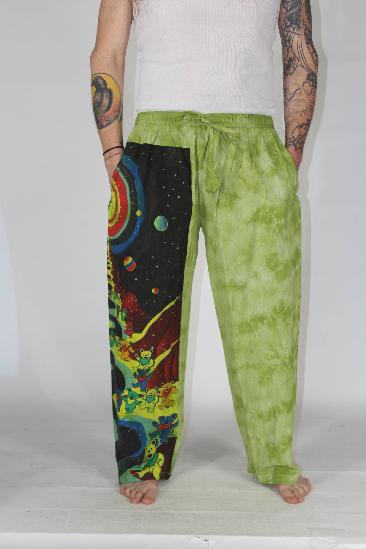 Psychedelic Journey Pants: Olive / XXL