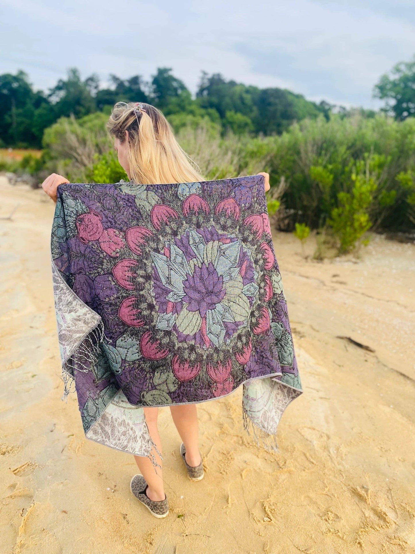 Crystal Cactus Pashmina