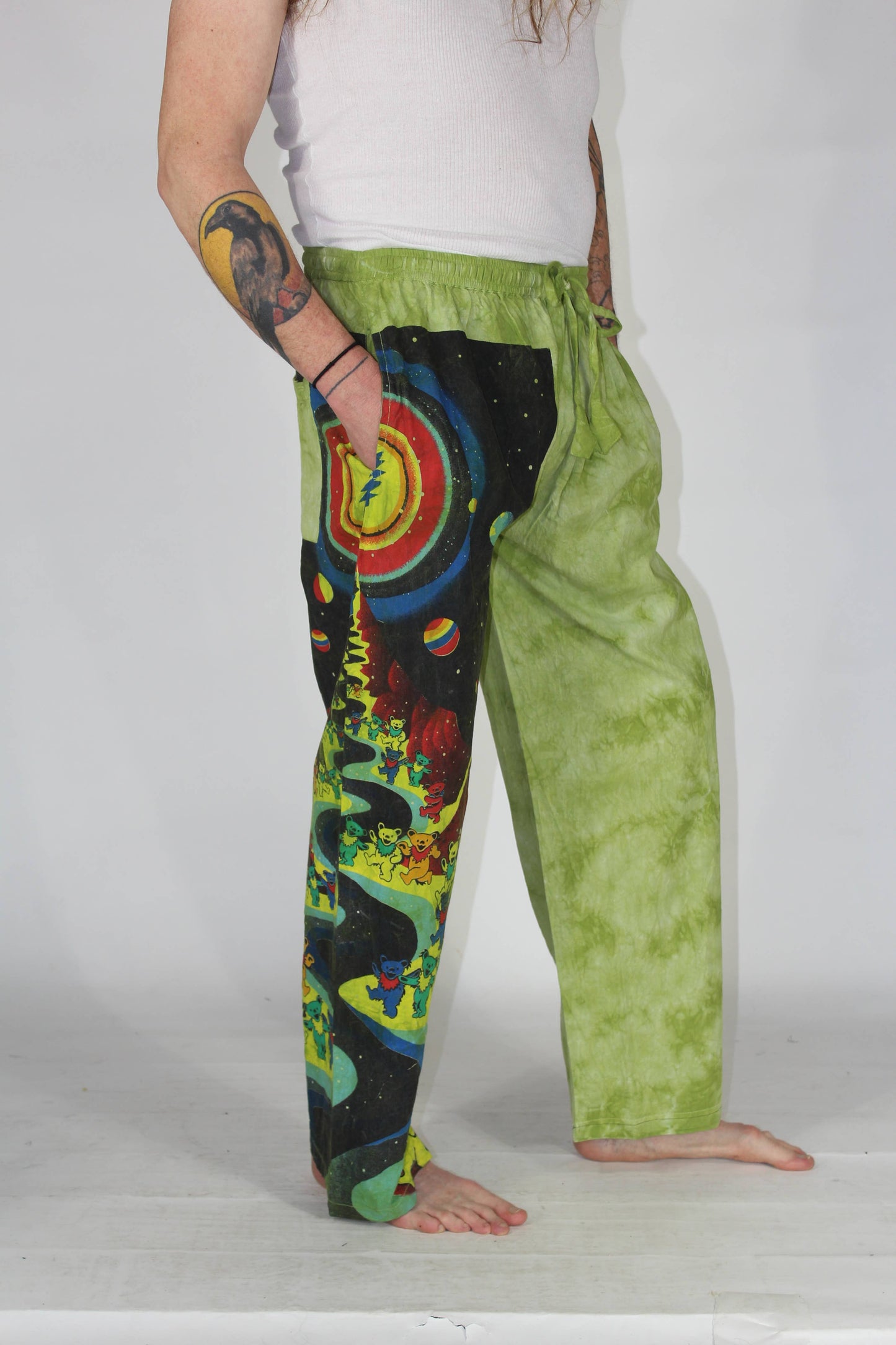 Psychedelic Journey Pants: Olive / XXL