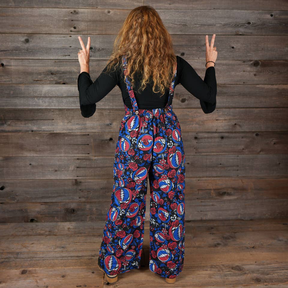 MUST HAVE BEEN THE ROSES OVERALLS Cotton Multi Grateful Dead: Black / XL