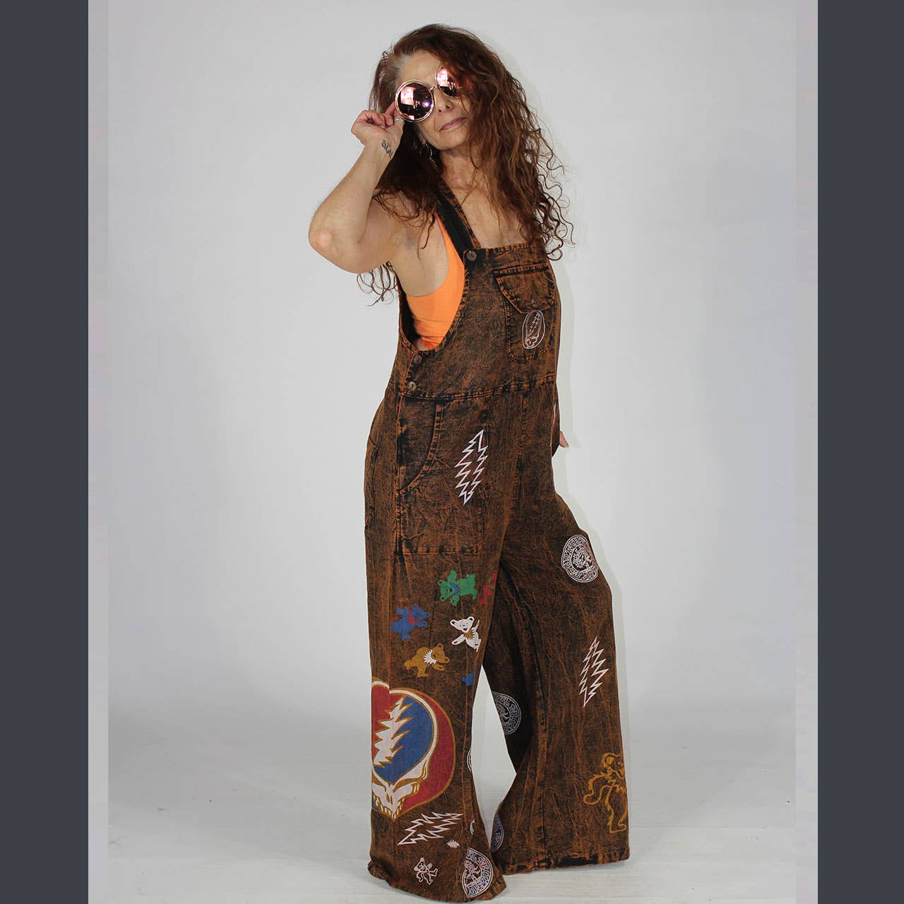 710 Ashbury Overalls: Rust / XL