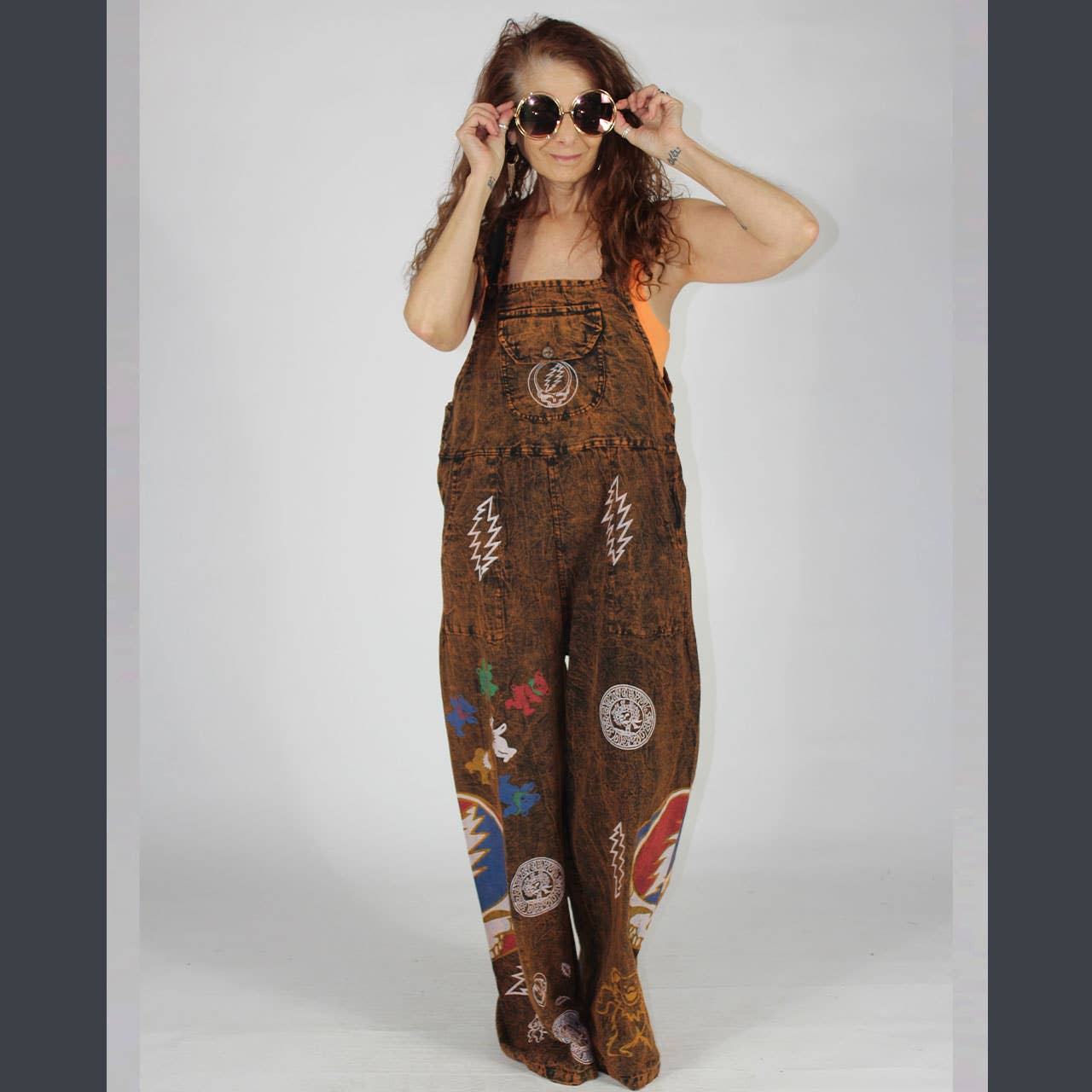 710 Ashbury Overalls: Rust / XL