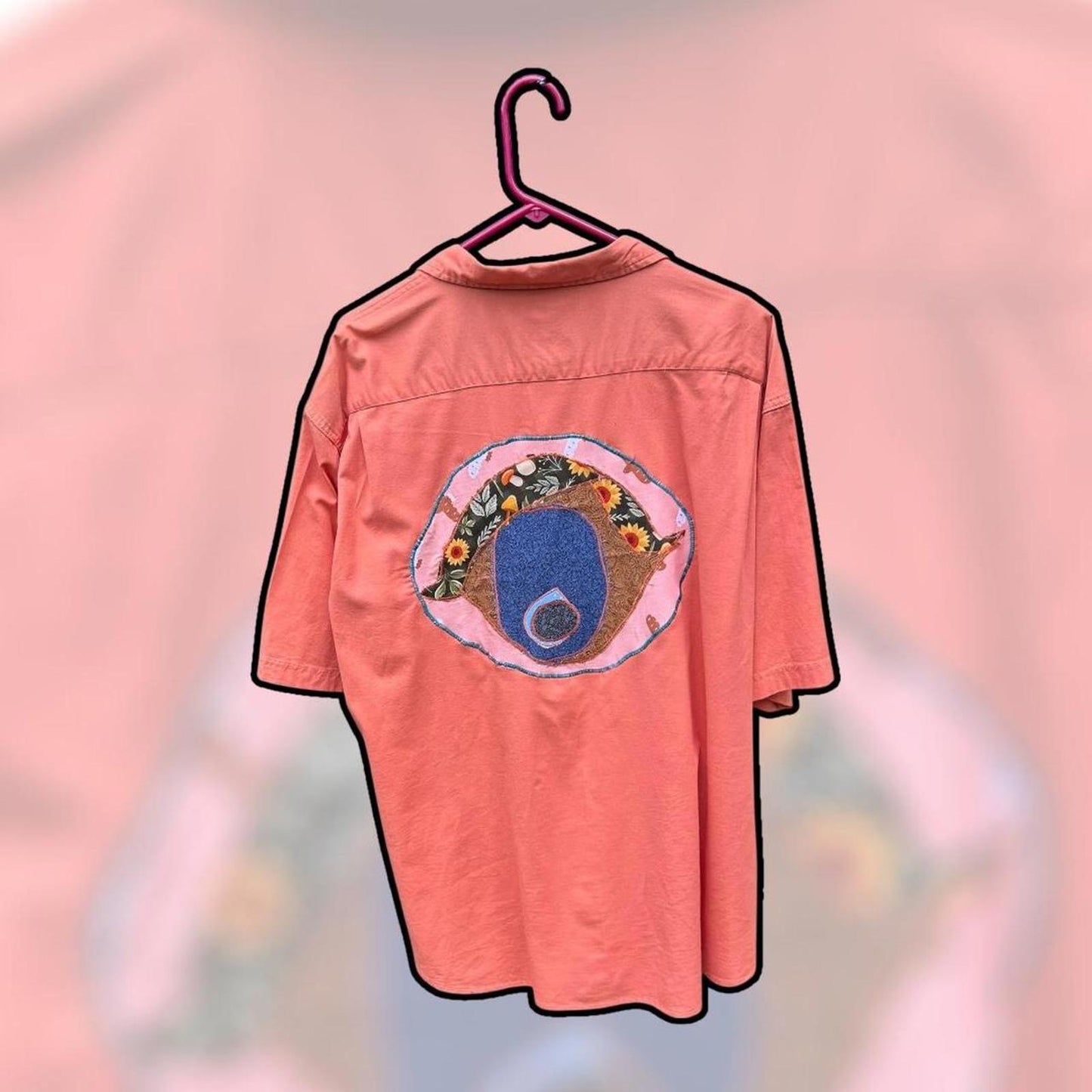 👁️‍🗨️ Upcycled Wrangler Psychedelic Eyeball Shirt 👁️‍🗨️