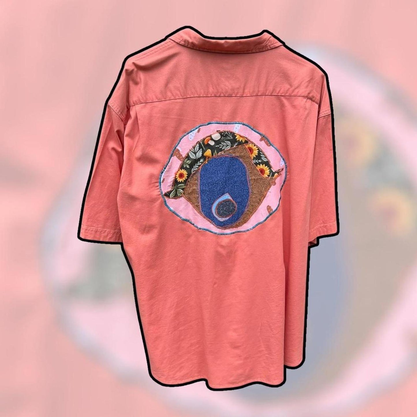 👁️‍🗨️ Upcycled Wrangler Psychedelic Eyeball Shirt 👁️‍🗨️