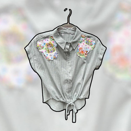 💫 Upcycled Vintage-Inspired Crop