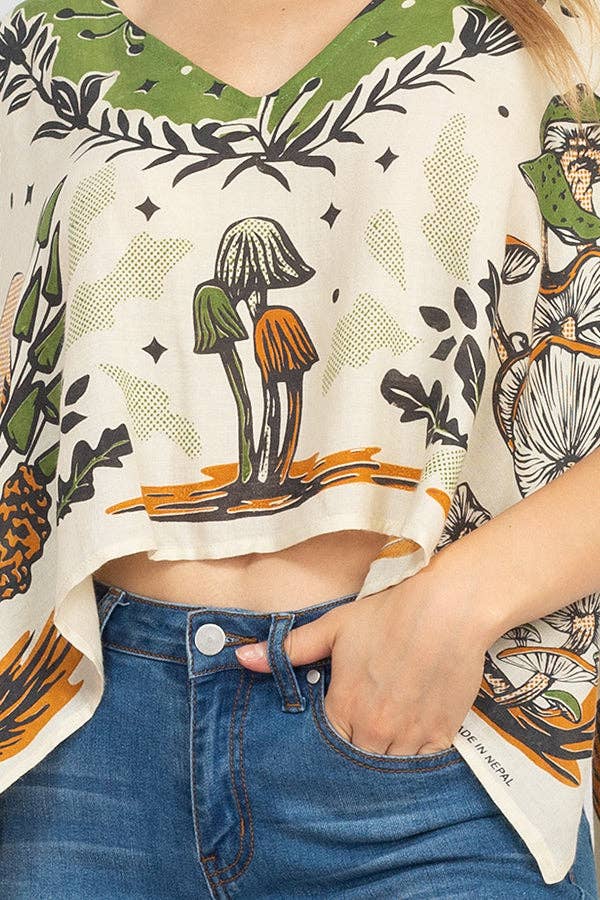 Mushroom Scarf Top: Sage