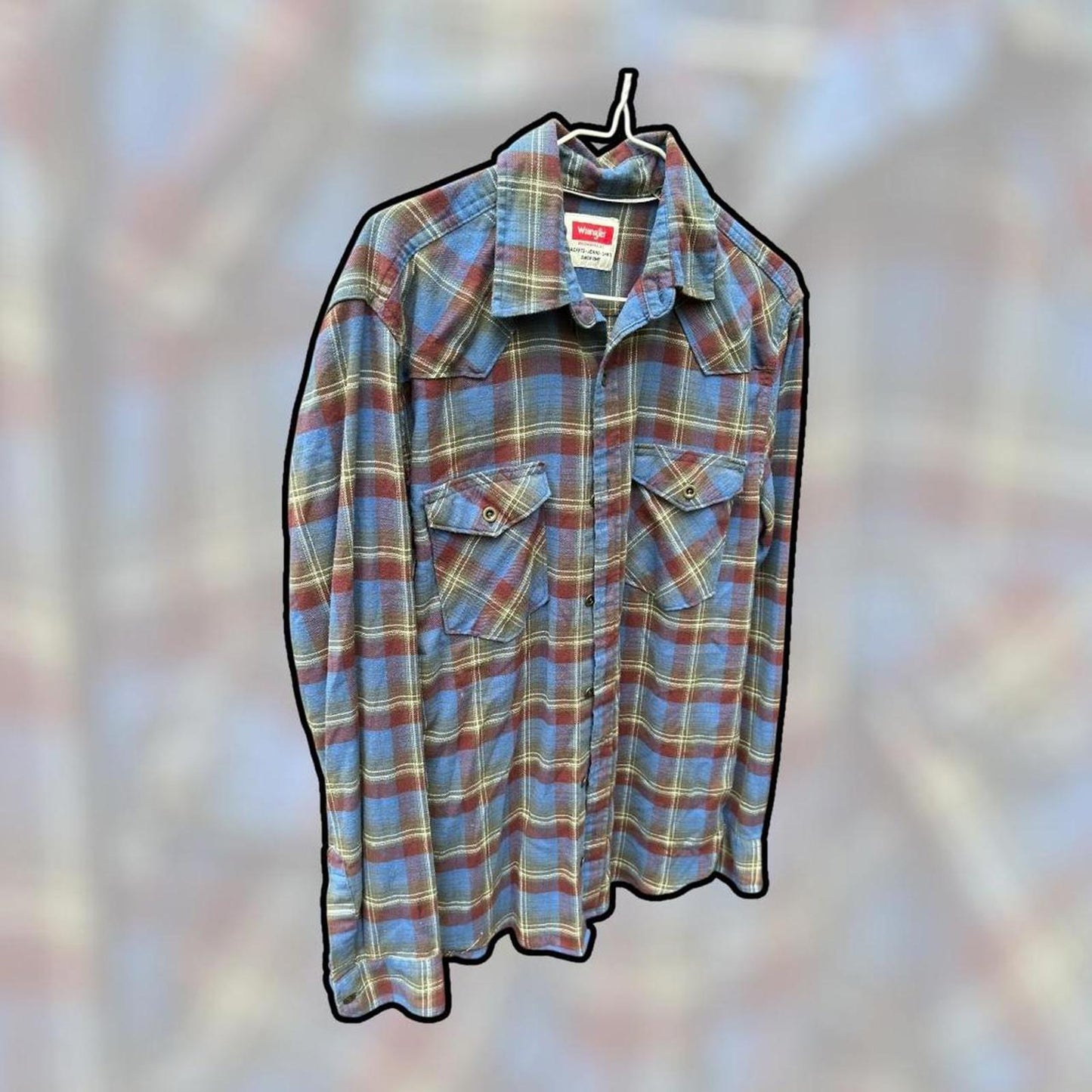 👁️‍🗨️ Upcycled Wrangler Mothman Flannel 👁️‍🗨️