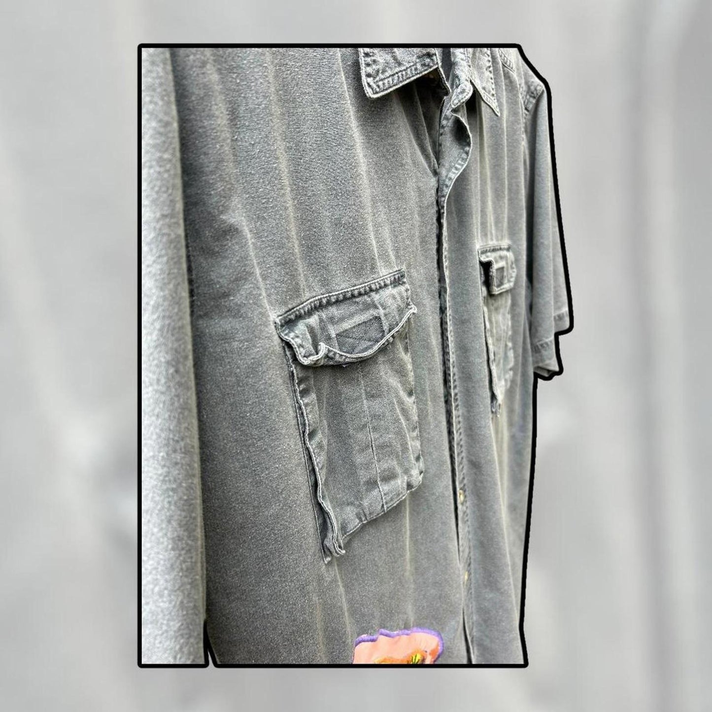 🍄 Upcycled Redhead Vintage Denim Mushroom Shirt 🍄