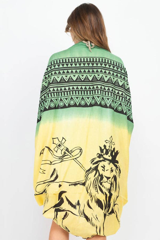 Rasta Cocoon Wrap: Lion Judah / One Size