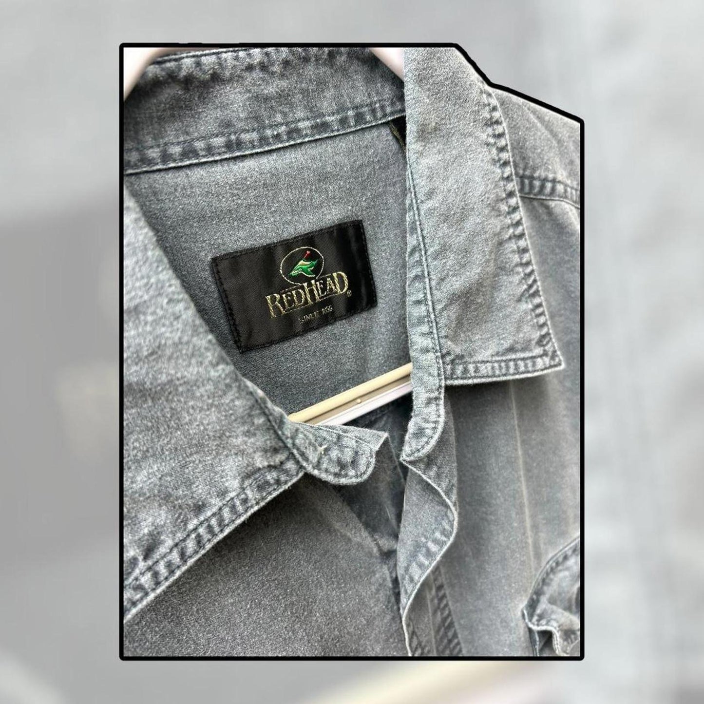 🍄 Upcycled Redhead Vintage Denim Mushroom Shirt 🍄